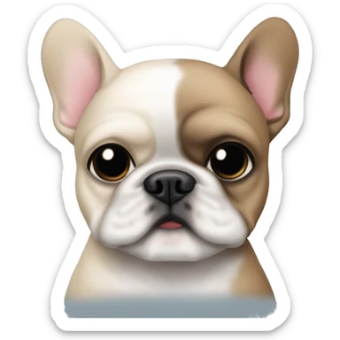 french bulldog and shih tzu hugging  sticker