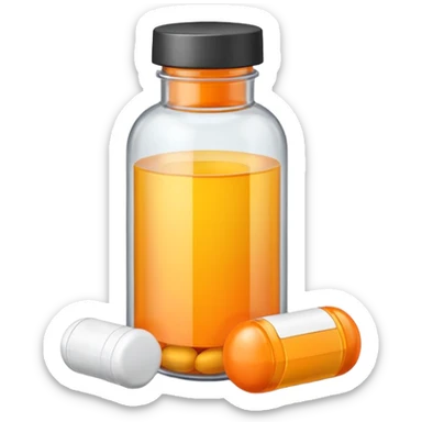prescription pills bottle plastic yellow orange sticker