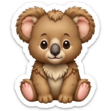 a lions mane on a Baby koala bear 🐨🦁 sticker