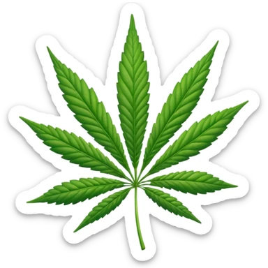 Emoji de una Hoja de marihuana  sticker