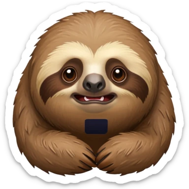 Perezoso con cara de enojado sticker