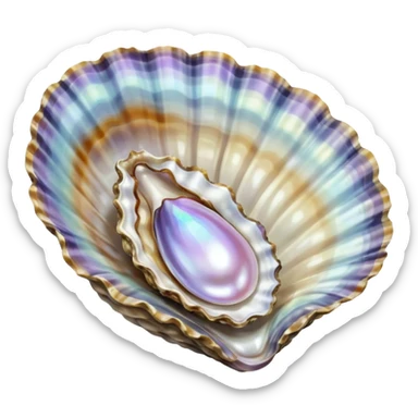oyster with a pearl inside sticker