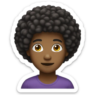 An afro sticker