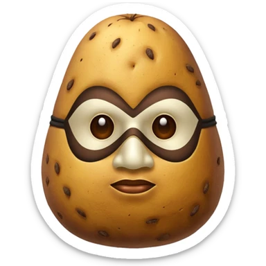 Masked potato sticker
