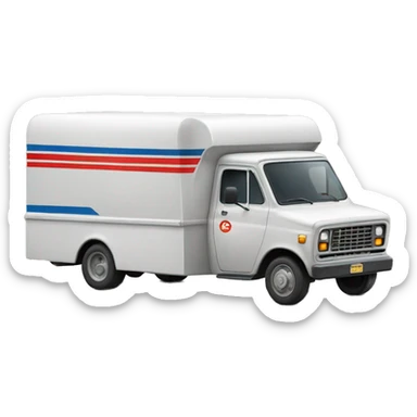 1976 long mail delivery truck sticker