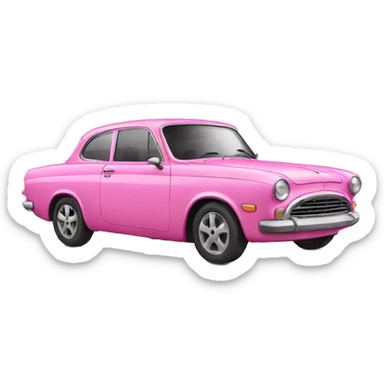 Pink car sticker