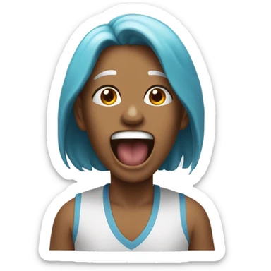 Pelirroja sacando la lengua sticker