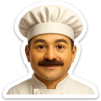 photorealistic chef, emoji style sticker