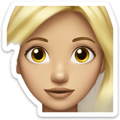 Blond hair big lashes pretty girl sticker