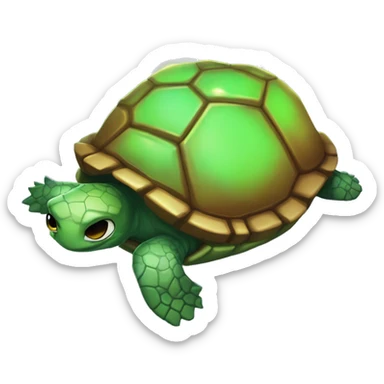 Turtle shell with glowing goo sticker