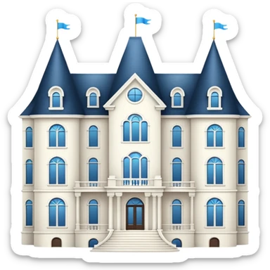 big white mansion sticker