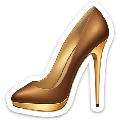 Metallic 24k gold and mocha brown womens shoes sticker
