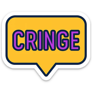 modern, clean text image with the word 'cringe' centered, correct spelling, no emoji or face sticker
