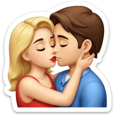 What does a kiss send sticker