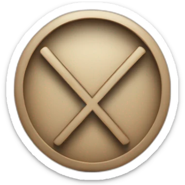 X mark with human behind sticker