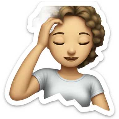 Sleeping girl with 50 million dollars  sticker