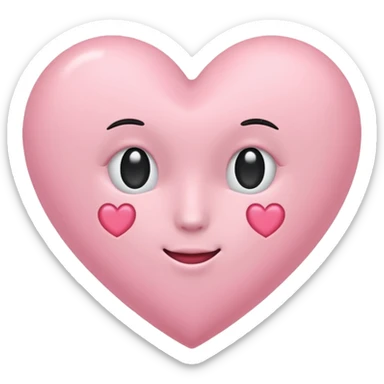 Cœur pastel rose sticker