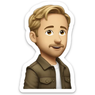 ryan gosling sending a kiss sticker