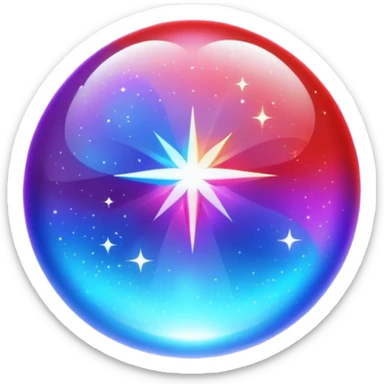 Animated sparkling shimmers red purple blue sticker