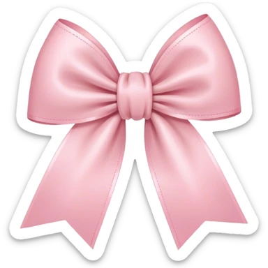 light pink bow on light pink bow sticker