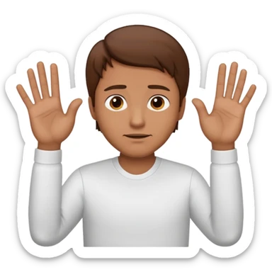 man gesturing "NO" with his hands  sticker