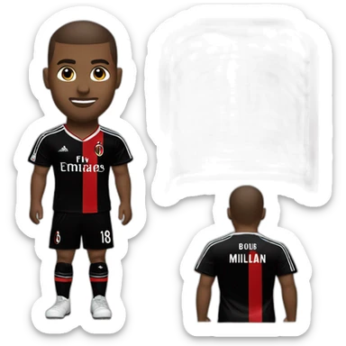 ac milan whith dark air bou sticker