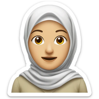 eine muslimische frau am beten mit kopftuch sticker