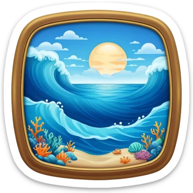 ocean in the early earth sticker