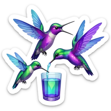 MORE HUMMINGBIRDS sticker