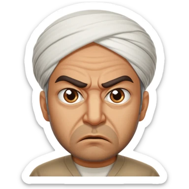 
angry Iranian man face sticker