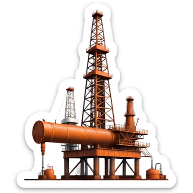 oil rig and gas pipeline sticker