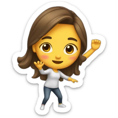 fille qui fait un dab sticker