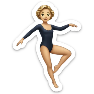 Un danseuse professionnelle de danse classique en tenue de natation  sticker