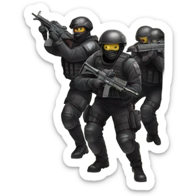 SWAT Team breaching door sticker