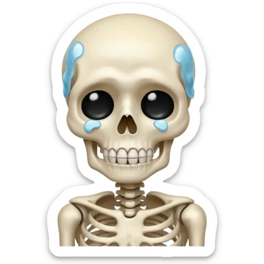 Squelette qui pleure sticker
