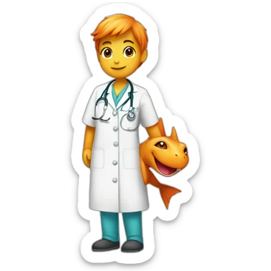Charmander like a Nurse sticker
