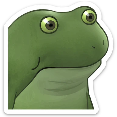 a frogg paint a square sticker