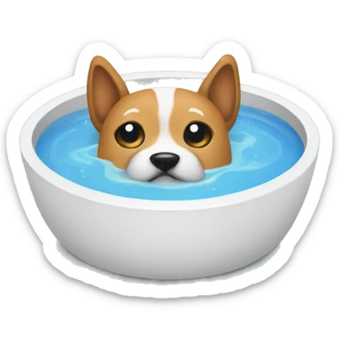 dog bowl with water sticker