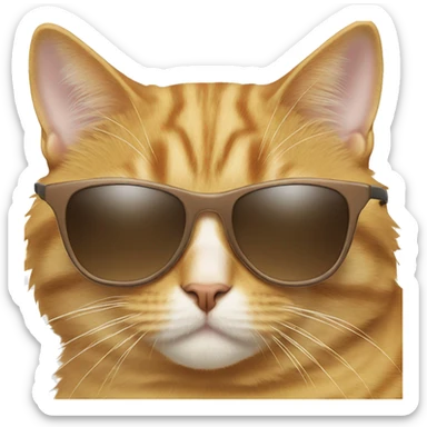 Cat with sunglasses sticker