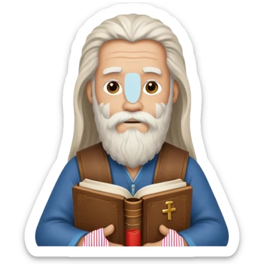 moses holding bible sticker