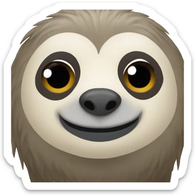 A sloth with a unicorn horn on its head sticker