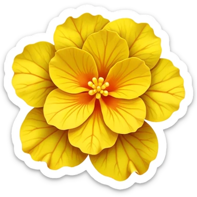 yellow begonia sticker