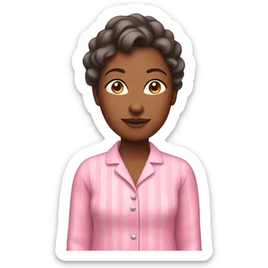 woman in pink pajamas sticker