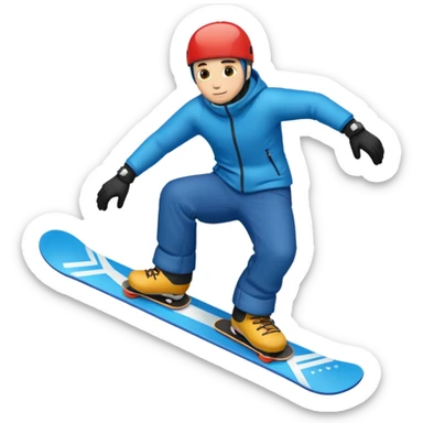 snowboard men sticker