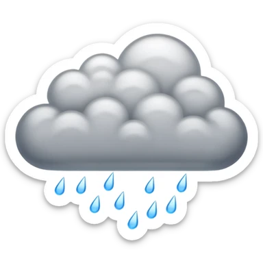 Rain Generator with a big cloud coming out of it like a smoke  sticker