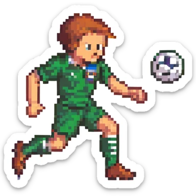 footballer kicking sticker