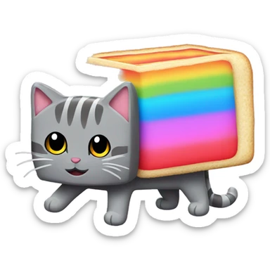 nyan cat (a pop tart cat) sticker