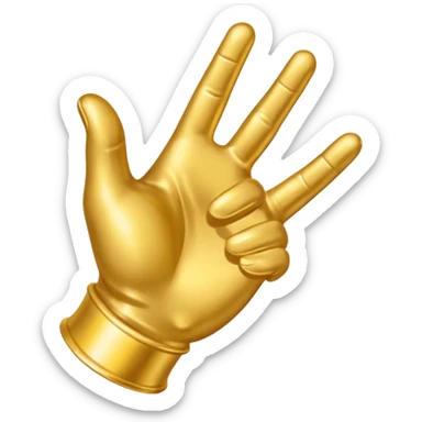 Eine goldene, geballte Hand die den Daumen nach oben streckt sticker