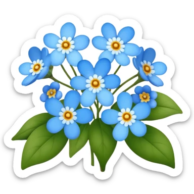 bunga myosotis sticker