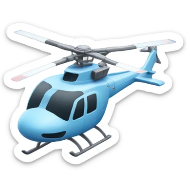 Helicopter with lights sticker